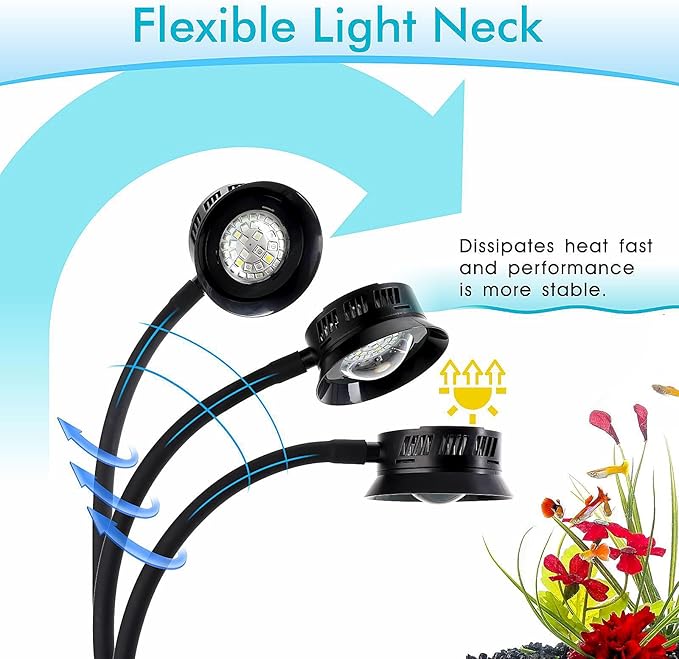 hygger 30 Watts Aquarium LED Reef Light, Dimmable Full Spectrum Marine LED Fish Tank Light Saltwater Nano Aquarium LPS SPS Lighting