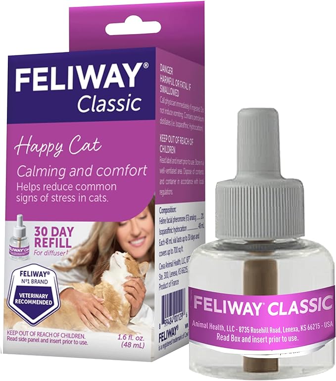 FELIWAY Classic Cat Calming Pheromone, 30 Day Refill - 1 Pack