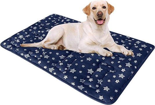 Dog Crate Mat (36" X 23"), Soft Dog Bed Mat with Cute Prints, Personalized Dog Crate Pad, Anti-Slip Bottom, Machine Washable Kennel Pad