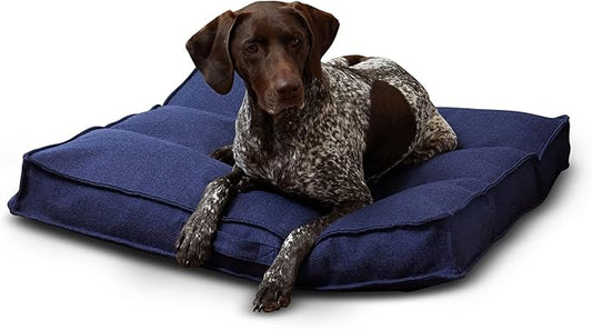 South Pine Porch Mila Square Tufted Pillow Style Dog Bed, Cobalt, Medium (32" x 32")