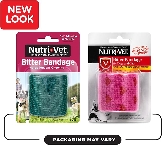 Nutri-Vet Bitter Bandage for Dogs and Cats | Help Prevent Chewing | 2 inches