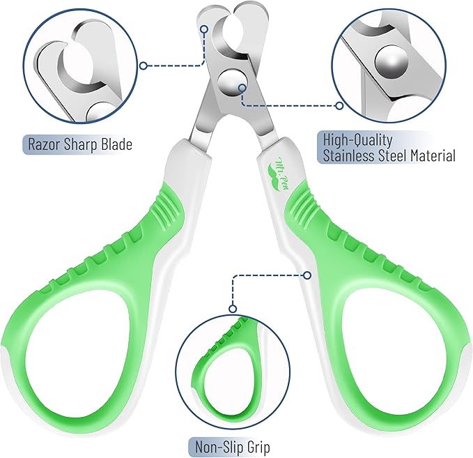 Mr. Pen- Cat Nail Clipper, Spring Green & White Cat Nail Trimmer, Cat Nail Clippers, Cat Claw Clippers, Cat Clippers for Nails, Pet Nail Clippers, Kitten Nail Clipper, Small Dog Nail Clipper