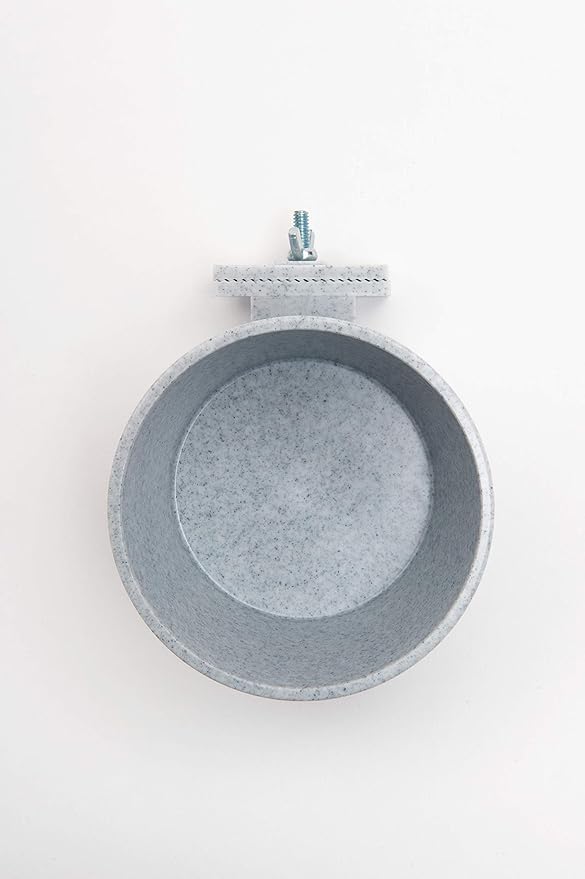 Lixit Quick Lock Removable Cage Bowls for Rabbits, Birds, Dogs, Cats, Gunea Pigs and Other Small Animals. (Granite, 20oz)