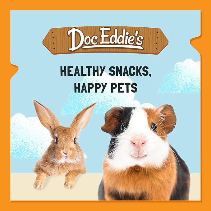 DOC EDDIE'S Vitamin C Bites - Small Animal Treats or Snack for Hamster, Guinea Pig, Rabbit, Chinchilla, Bunny, Gerbil, Mouse, Rat, Hedgehog, or Squirrel - 5oz - Made w/Real Fruit, Organic Ingredients