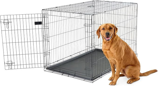 Carlson Pet Products SECURE and FOLDABLE Single Door Metal Dog Crate, Extra Large