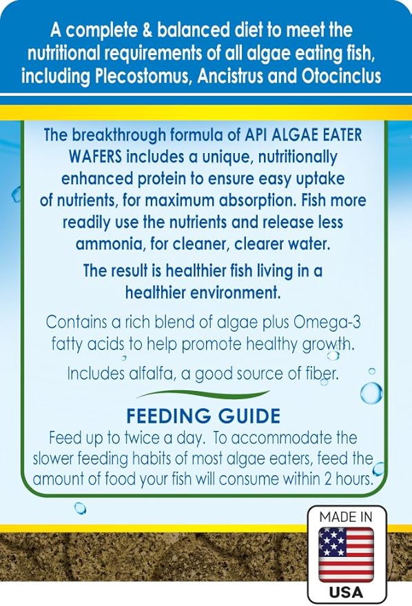 API ALGAE EATER WAFERS Algae Wafer Fish Food 3.7-Ounce Container