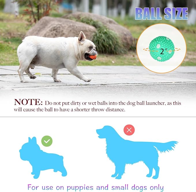 Automatic Ball Launcher for Dogs, Remote Dog Fetch Ball Thrower Launcher, Dog Toys Launcher Ball Thrower with 10 Balls for Small Dogs and Puppies, Interactive Dog Self Playing