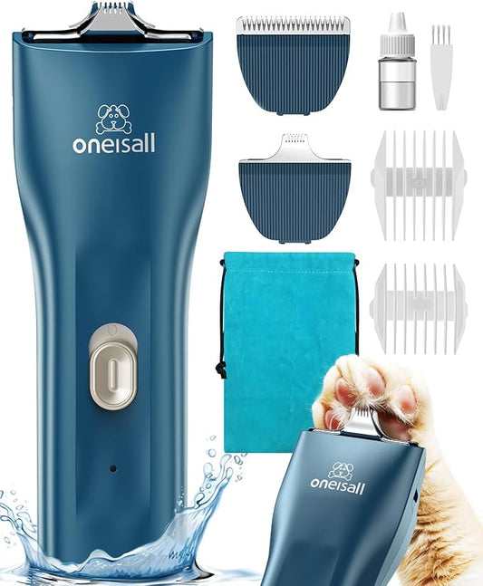 oneisall Pet Clippers, Cat Clippers for Matted Hair, Quiet Cordless Cat Hair Trimmer for Grooming, Pet Shaver for Dogs and Cats