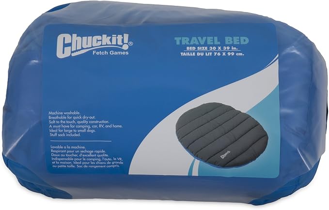 Chuckit Travel Dog Bed (39"L x 30"W) Water Resistant, Blue
