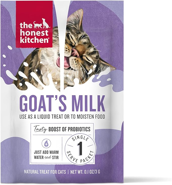 The Honest Kitchen Goat's Milk with Probiotics for Cats, 12-Pack of 3g Sachets