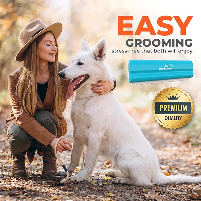 EasyGroomer Deshedding Brush for Dogs Cats | Turquoise | Undercoat Tool for Large and Small Pets | Comb Removes Loose Dirt, Hair and Fur | Perfect Clean for Short and Long Hair Grooming Shedding