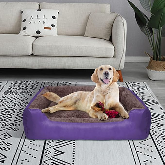 PUPPBUDD Dog Beds for Medium Dogs, Washable Dog Bed Comfortable and Breathable Pet Bed Rectangle Warming Dog Bed for Medium Dogs