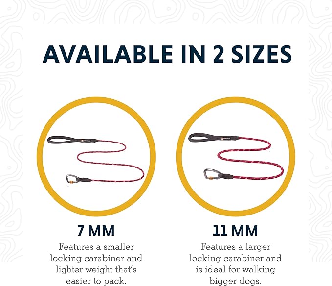 Ruffwear, Knot-a-Leash Dog Leash, Reflective Rope Lead with Carabiner, Hibiscus Pink, Small