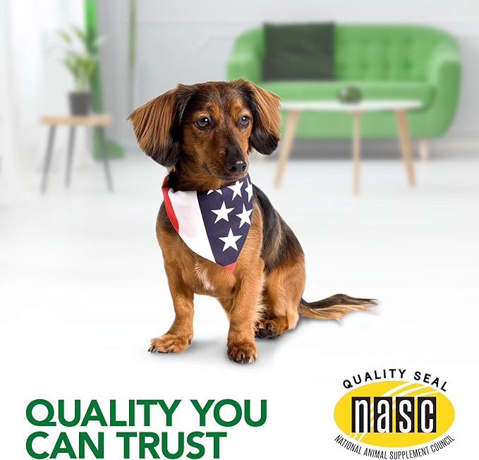 Vet's Best Healthy Coat Shed & Itch Relief Dog Supplements | Relieve Dogs Skin Irritation and Shedding Due to Seasonal Allergies or Dermatitis | 50 Chewable Tablets