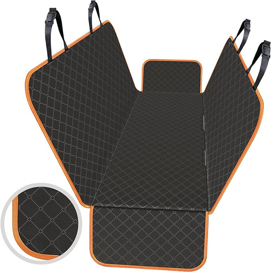 Dog Car Seat Cover Dog Seat Cover for Back Seat Scratch Prevention Dog Hammock Protects Against Dirt Dog Seat Covers for Cars Fits for Small SUVs and Trucks 54"x 58", Orange
