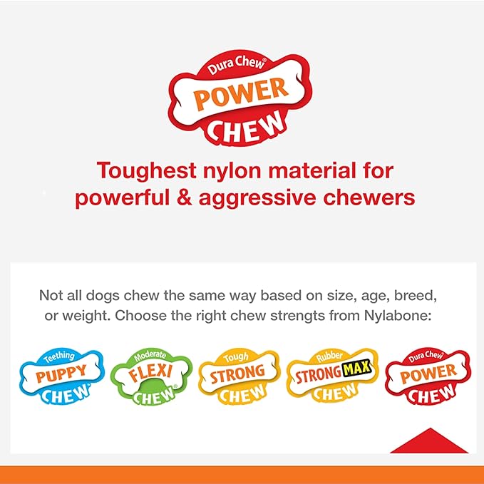 Nylabone Power Chew Monster Bone Big Dog Chew Toy, Dog Toys for Aggressive Chewers, Chicken Flavor, XX-Large/Monster (1 Count)