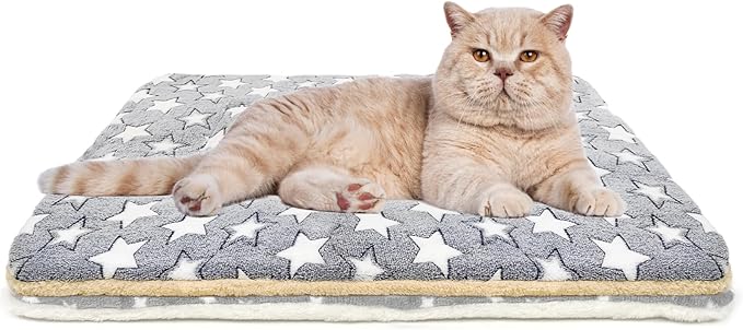 2 Pack Cat Blanket for Indoor Cats Ultra Soft and Warm Calming Cat Bed Fleece Pet Mat for Anxiety and Stress Washable Kitten Blanket