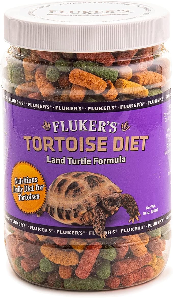 Fluker's Tortoise Diet, Large Pellet Food - Land Turtle Formula, 10oz