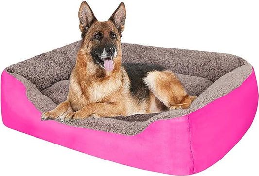 PUPPBUDD Dog Beds for Medium Dogs, Washable Dog Bed Comfortable and Breathable Pet Bed Rectangle Warming Dog Bed for Medium Dogs