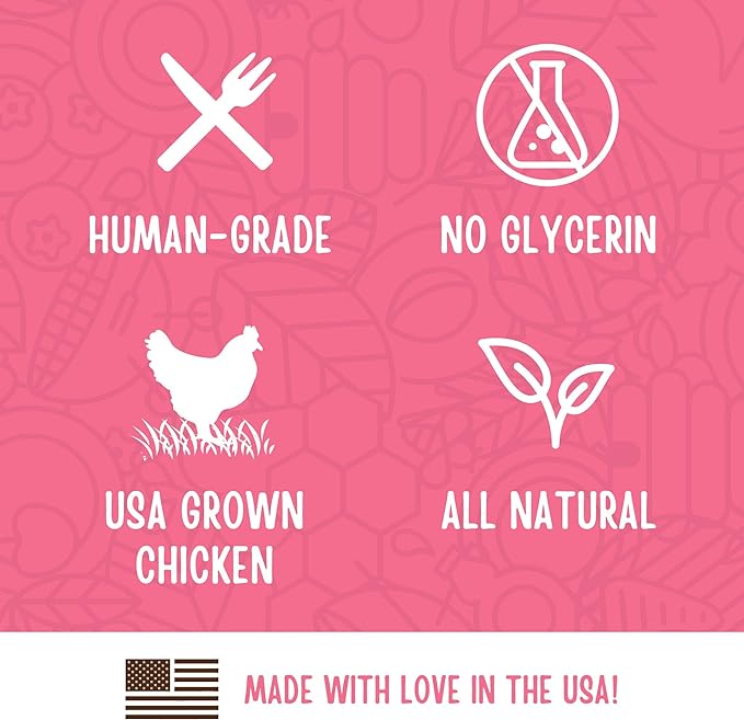 Full Moon Chicken Strips Healthy All Natural Dog Treats Human Grade Made in USA Grain Free 6 oz