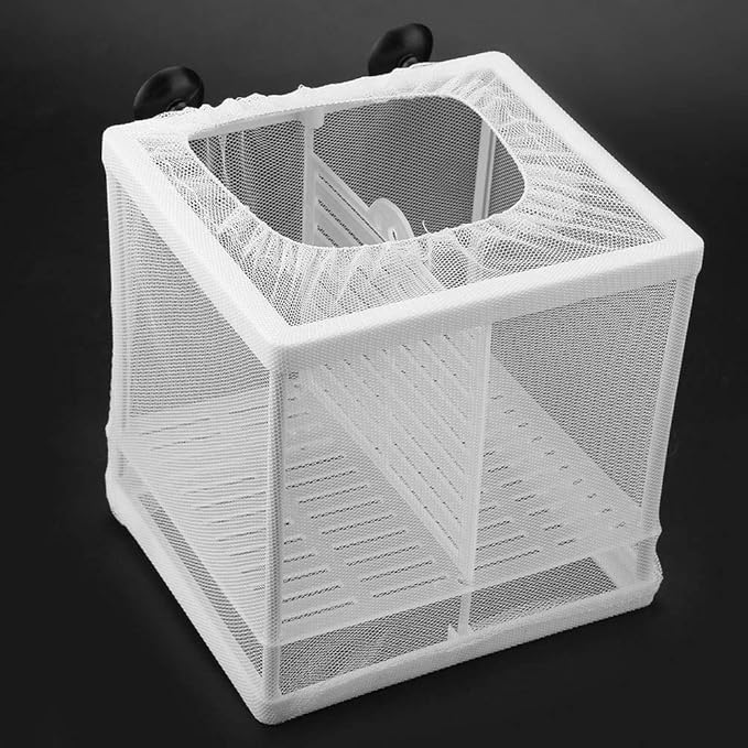 Fish Incubator Mesh Box Fish Isolation Box Aquarium Fish Breeding Box Fish Breeder Net Fry Hatchery Incubator Aquarium Divider Mesh with Suction Cup Isolation Board