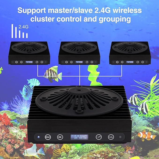 Aquarium Light - 60Watts Reef Light for Coral Sunrise Sunset Moonlight Fish Tank Light with Screen Timer for Marine AquariumSaltwater Aquarium Tanks Corals