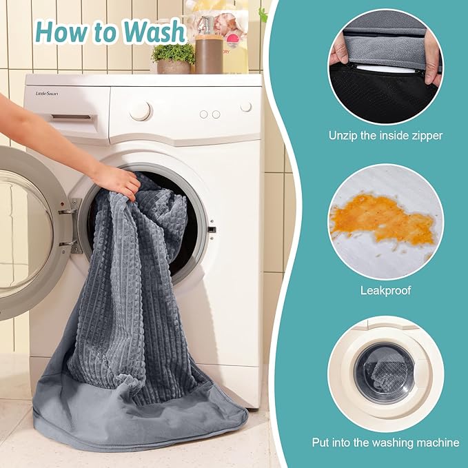 Orthopedic Dog Bed for Medium Sized Dogs,Waterproof Dog Sofa Beds with Sides, Supportive Foam Pet Couch Bed with Removable Washable Cover,Waterproof Lining and Nonskid Bottom,Grey(L-Shaped)