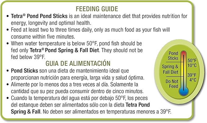 Tetra Pond Sticks, Koi Fish & Goldfish Food, Soft Sticks, Easy to Digest Floating Pond Fish Food, 3.53 ounces