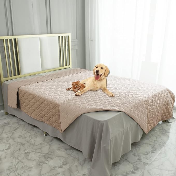 Ameritex Waterproof Blanket Reversible Dog Bed Cover Pet Blanket for Furniture Bed Couch Sofa