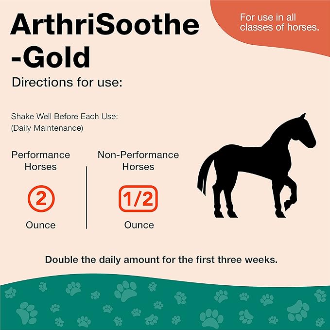 NaturVet ArthriSoothe-Gold Advanced Equine Glucosamine Joint Supplement Formula for Horses, Liquid, Made in The USA with Globally Source Ingredients 1 Gallon