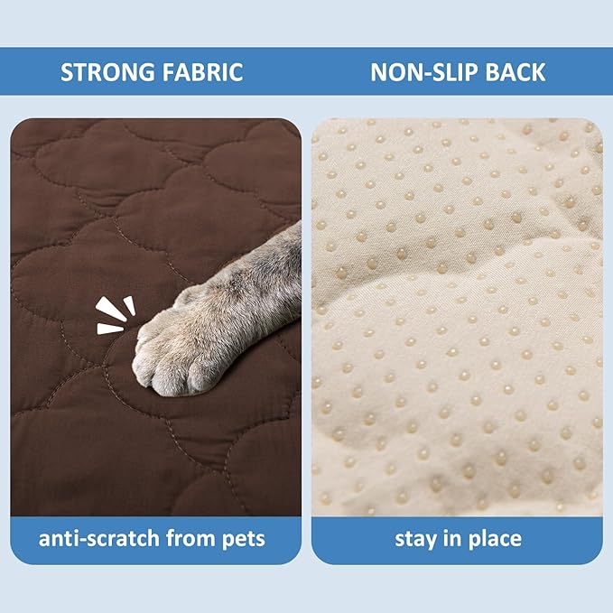 CHHKON Dog Bed Covers Replacement Washable Waterproof Pet Puppy Bed Cover for Dog, Cover Only (Brown,20x15x6 inch)