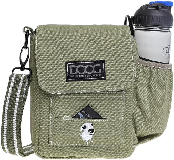 DOOG | Walkie Bag | Adjustable Shoulder Bag With Poo Bag Compartment | Green