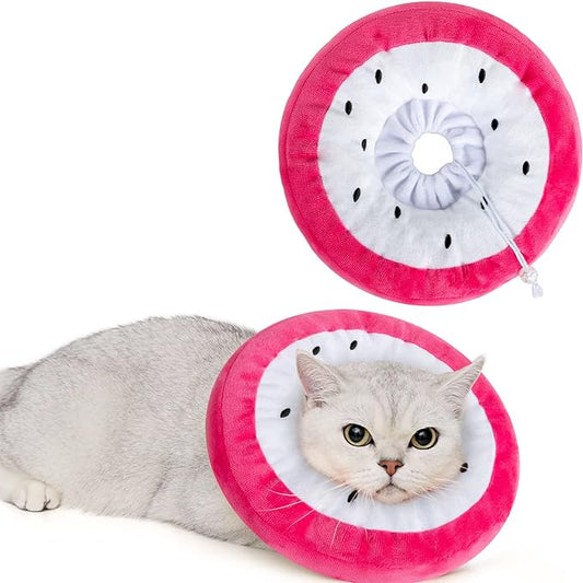 ANWA Adjustable Cat Cone Collar Soft, Cute Cat Recovery Collar, Cat Cones After Surgery for Kittens