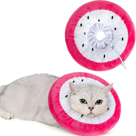 ANWA Adjustable Cat Cone Collar Soft, Cute Cat Recovery Collar, Cat Cones After Surgery for Kittens