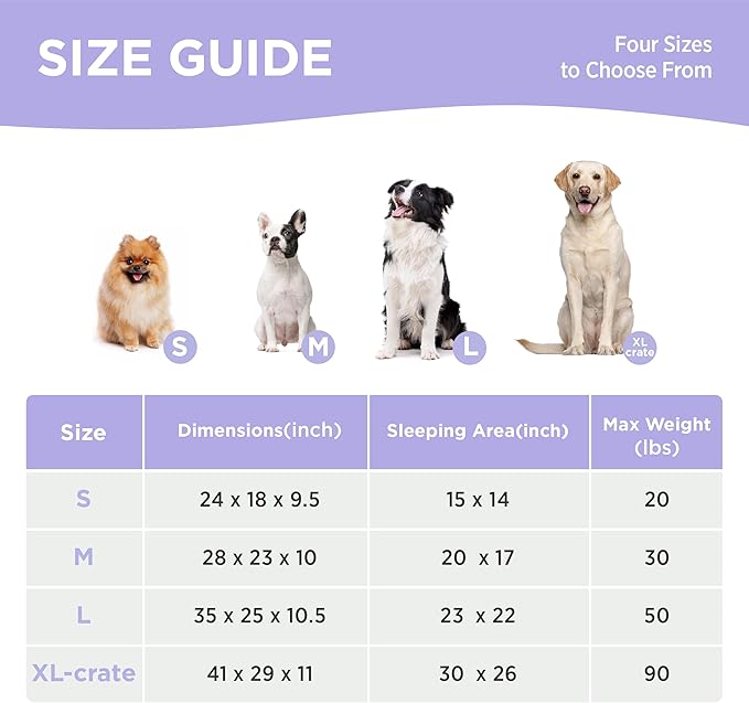 Lesure Orthopedic Dog Bed Sofa for Large Dogs, Waterproof Dog Couch with Removable Washable Cover, Cute Aesthetic Pet Sofa Couch with Egg Crate Foam(35" x 25" x 10.5", Cream)