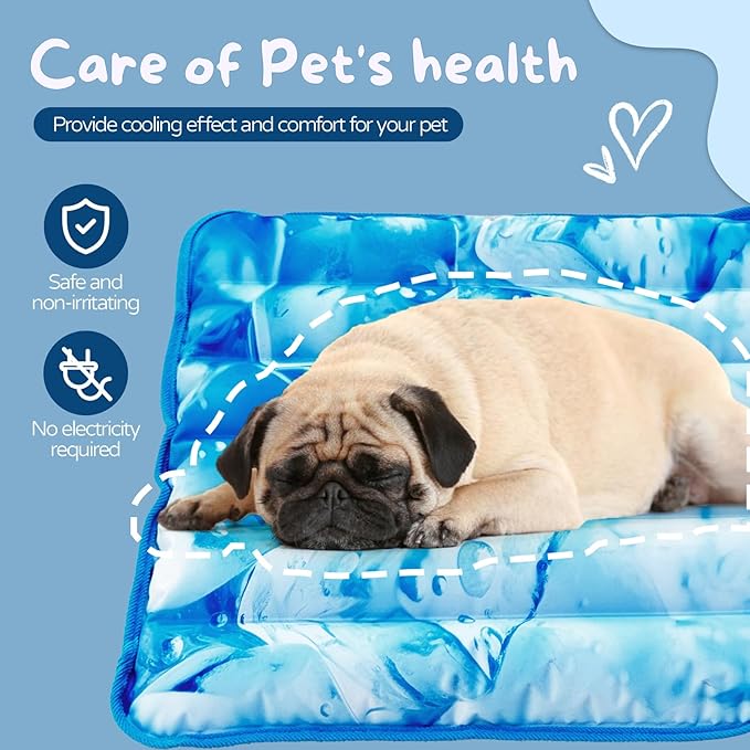 Dog Cooling Mat,Pet Cooling Mat for Dogs and Cats,Easy Washable,Suitable for All Types of Pets,Summer Keep Your Pet Cool (47.2X29.5in)