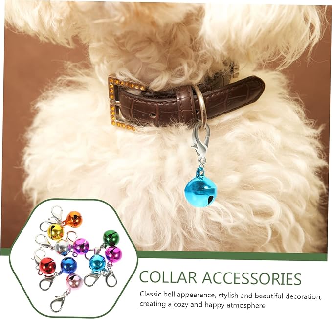 30 Pcs Pet Collar Bell Bells for Crafts Tiny Bells for Crafts Small Puppy Collar Colorful Pet Bells Bells Dog Training Bells Pet Accessory Crafted Dog Collar Bells Pet Dog