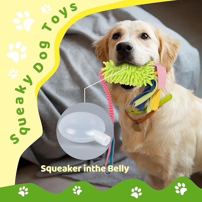 Dog Tug Toys Dog Toys for Aggressive Chewers Dog Rope Toy with Strong Squeak, Easy to Grap Large Dog Chew Toy Ideal for Training for Puppy, Middle Dog Play, Dog Grinding Teeth