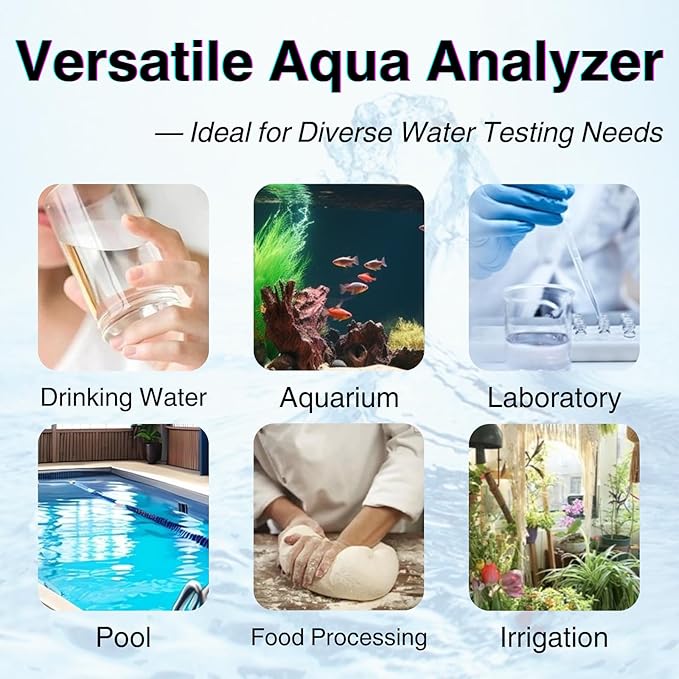4-in-1 Water Quality Tester - Advanced TDS, PH, Temp, EC Meter - High-Precision Chip & Algorithm for Fast & Accurate Measurements - Ideal for Drinking, Tap, Well, Pool, Aquarium, RO/DI, Hydroponics