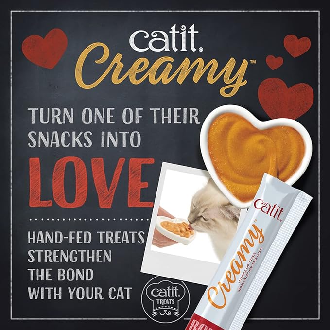 Catit Creamy Lickable Cat Treat, Healthy Cat Treat, Tuna, 50 Pack