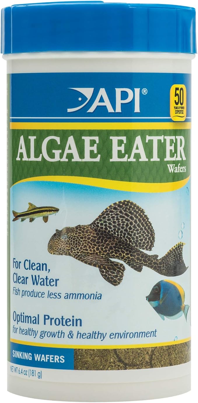 API ALGAE EATER WAFERS Algae Wafer Fish Food 6.4-Ounce Container