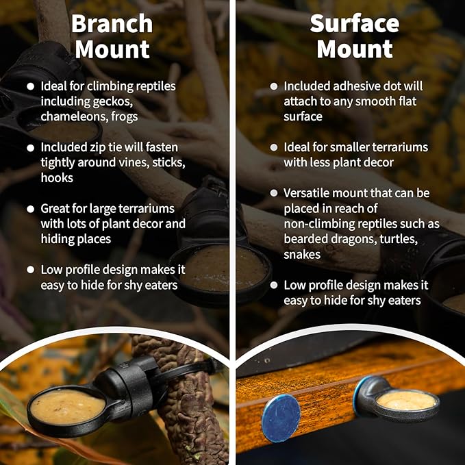 Pangea Microdish Branch & Surface Mount Kit for Gecko Feeding (L Branch Mount)