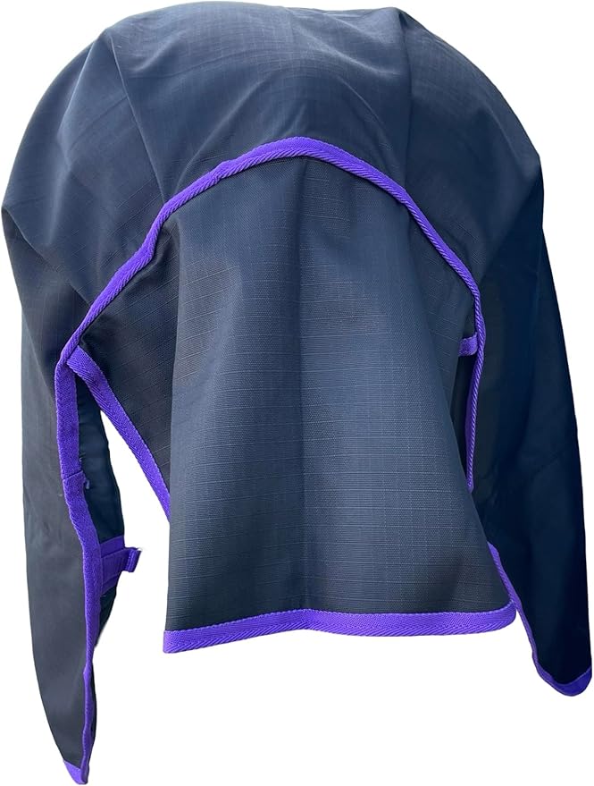 1200 Denier Horse RAIN Sheet | Horse Turnout Sheet | Horse RAINSHEET (Waterproof & Breathable) (Black-Purple, 72)