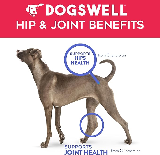 DOGSWELL Hip & Joint Slices Functional Dog Treats, Beef 8 oz. Bag