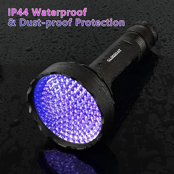 Blacklight Flashlight,128 LED UV Flashlights, Upgraded Bright Ultraviolet Flashlight Professional Black Light for Dog/Cat, Hunting Scorpions