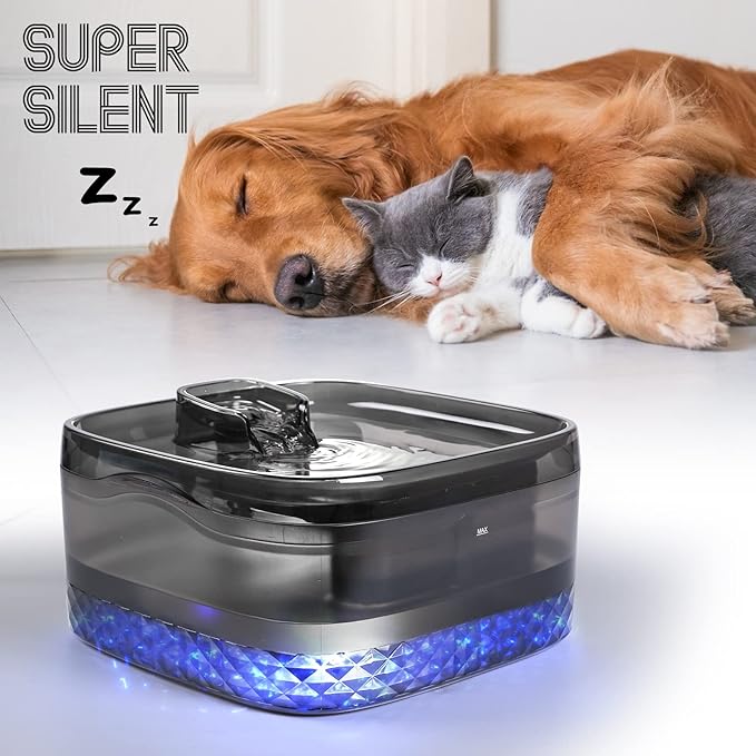 Dog Water Fountain for Large Dogs, 270oz/2.1Gal/8L Large Automatic Pet Water Dispenser, Cat Water Fountain Dog Water Bowl Dispenser with Cleaning Tool & Replacement Filters, for S-L Dogs and Multi-Pet