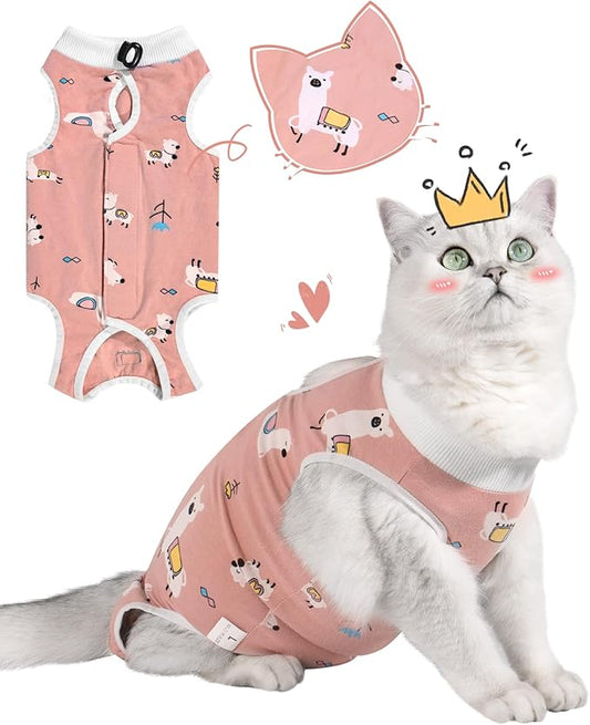 Cat Spay Recovery Suit Female, Breathable Cat Onesie for Cats After Surgery Female, Kitten Surgery Recovery Suit for Abdominal Wounds