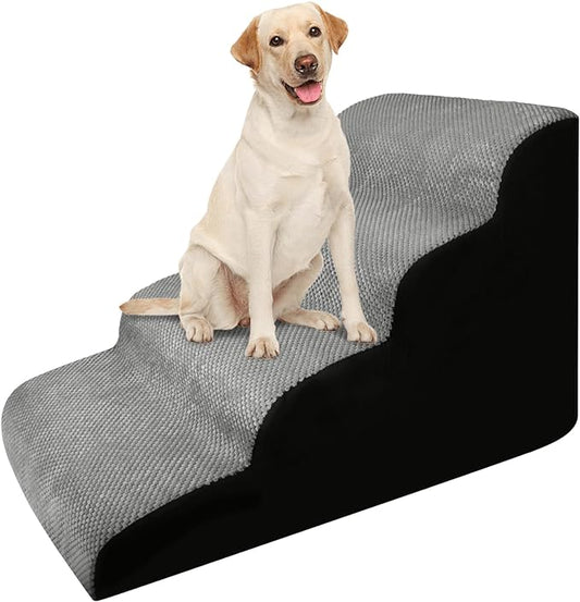 Storystore Dog Stairs for Small Dogs, 30D High-Density for Older or Injured Dogs - Dog Ramps and Steps for High Bed, Non-Slip Balanced Pet Stairs for Large Dog