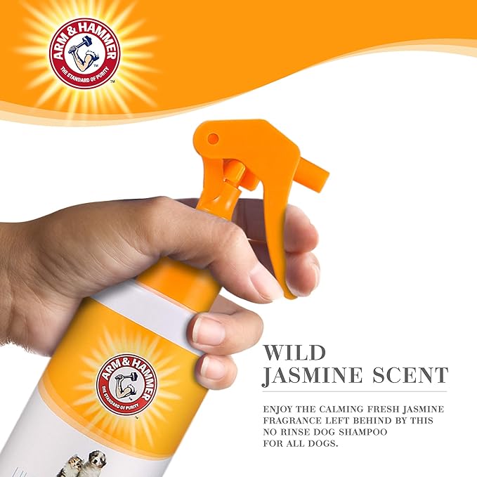 Arm & Hammer for Pets Ultra Fresh Waterless Bath Spray for Dogs in White Jasmine Scent | Dry Dog Shampoo, Dog Spray | Waterless Dog Shampoo and Dog Deodorizing Spray, Dog Spray Deodorizer Perfume