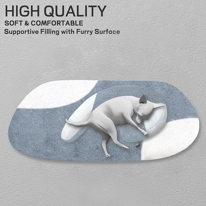 Dog Pillow Dog Bed Pet Pillow Mattress Set for Indoor Cats and Dogs Dog Calming Pillow Dog Bed Cat Pillow Cat Mattress Improve Pet Sleep Gray and White Double Color